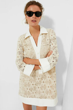Tuckernuck Tan Crochet Collier Dress